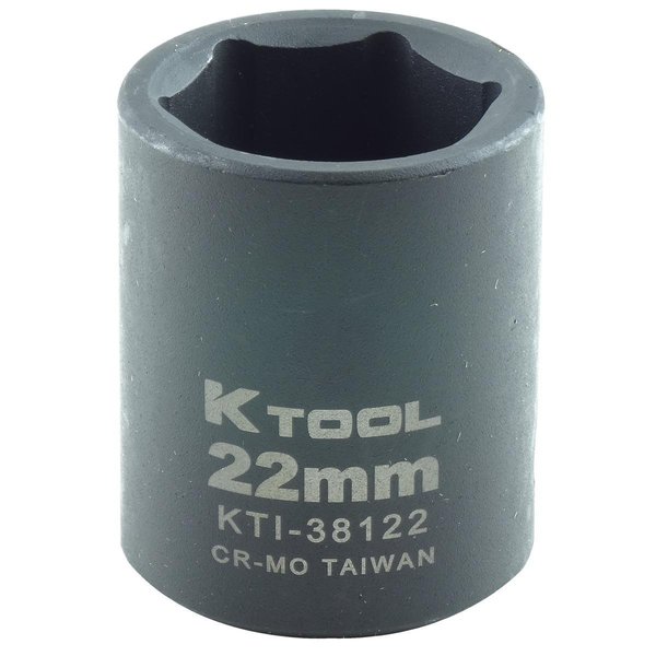 K-Tool International 1/2" Drive Impact Socket black oxide KTI-38122